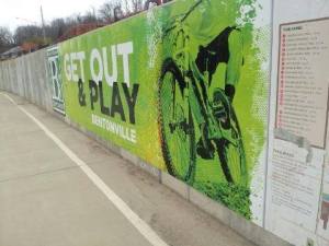 The mural along the North Bentonville Trail.